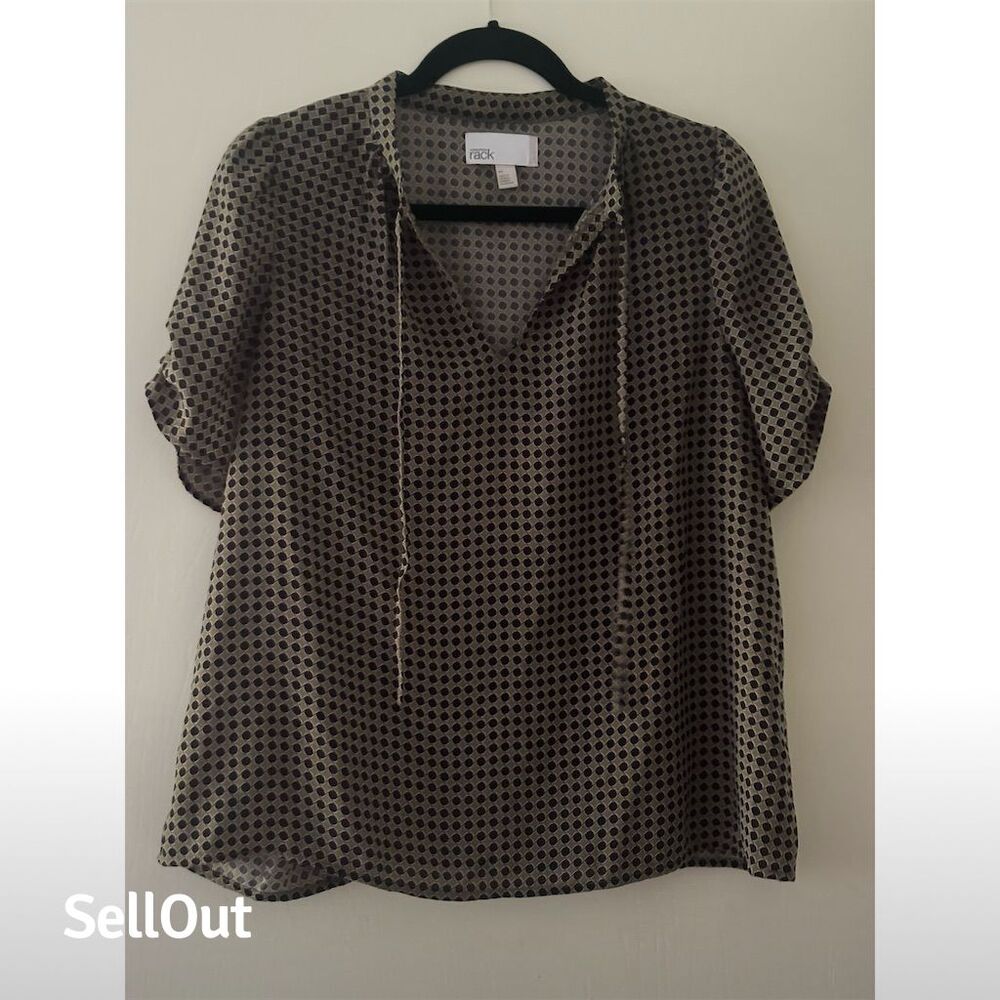 Nordstrom’s rack Women's Geometric Blouse Split Neck Multicolor Size M